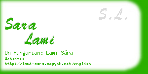 sara lami business card